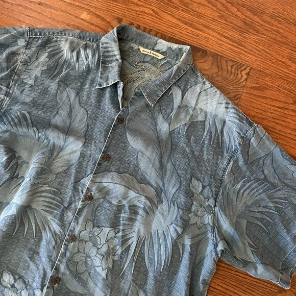 Tommy Bahama Vine Lines 100% Silk Camp Shirt Size XL Resortwear Vacation Beach - Picture 4 of 7